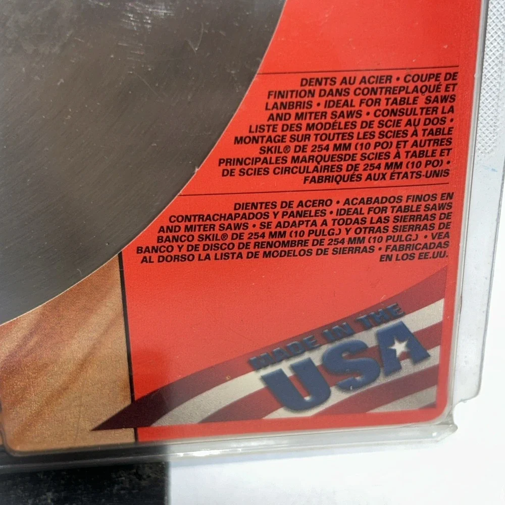 Skil 10 inch 200 Teeth Plywood/Paneling Steel Blade 5/8 Arbor New Made In USA
